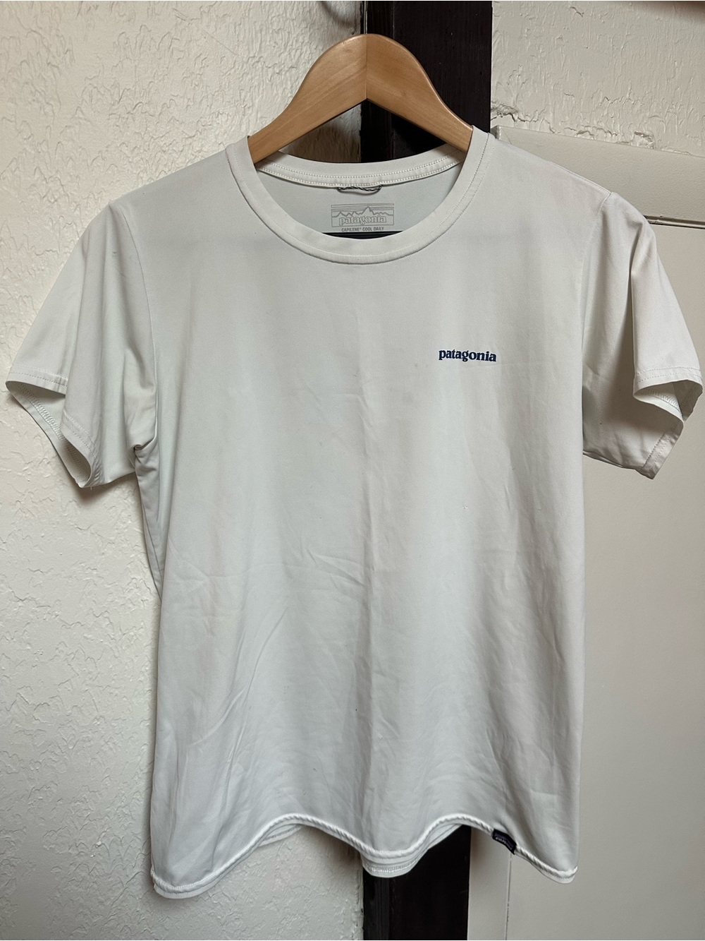 Patagonia Cool Capilene 50+ UPF White Short Sleeve Tee